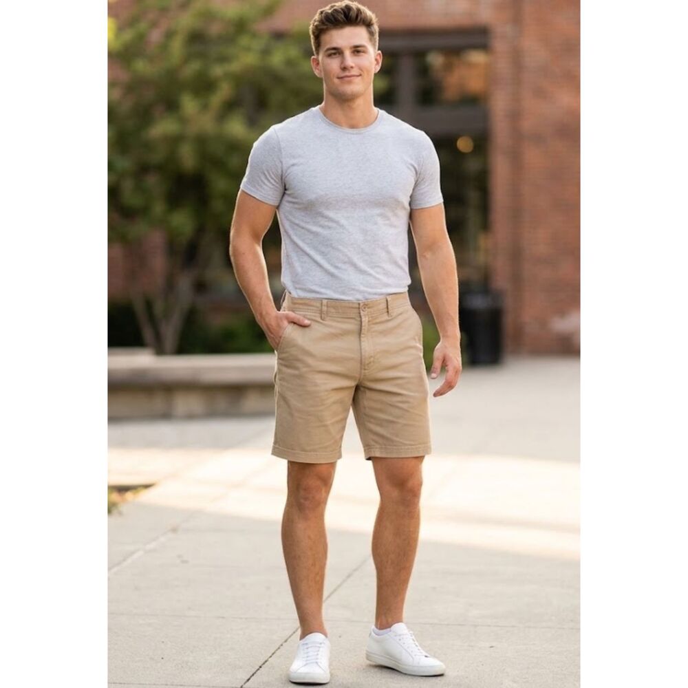 New Lee Extreme Comfort Performance Khaki Shorts Men's Size 48